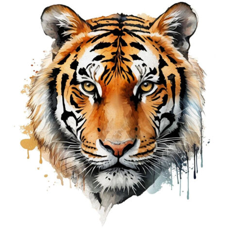 Autocollant Mural  Tête de Tigre (1/3)