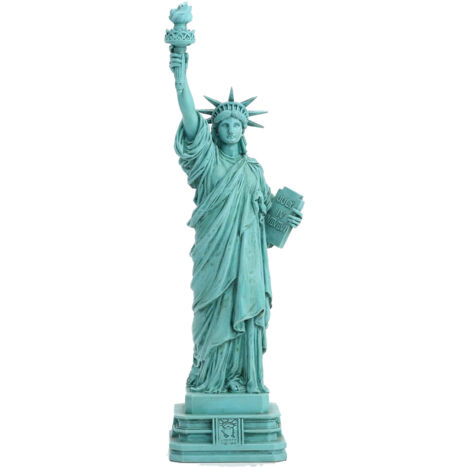 Statue de la Liberté en polyrésine 30 cm – Largeur 10 cm – Profondeur 7.5 cm – Détails majestueux pour décoration intérieure