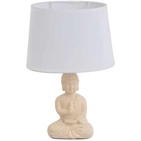 Lampe céramique Bouddha beige 34 cm (1/5)