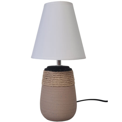 Lampe en céramique et corde 31 cm (1/2)