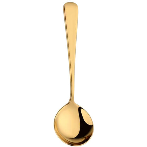 Cuillère ronde en inox doré (1/2)