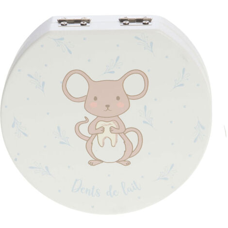 Boîte à quenottes petite souris vichy bleu (1/4)