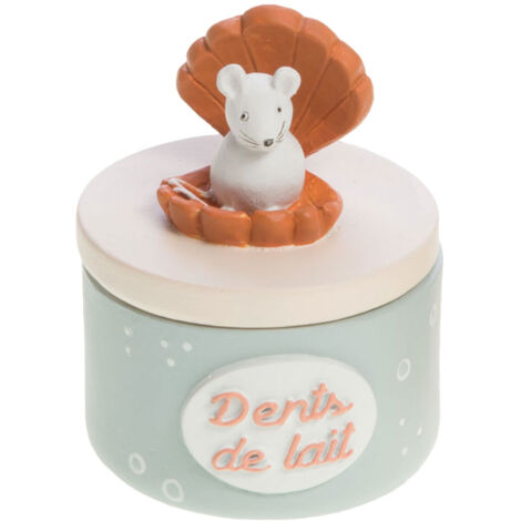 Petite boîte à dents de lait souris dans un coquillage (1/2)
