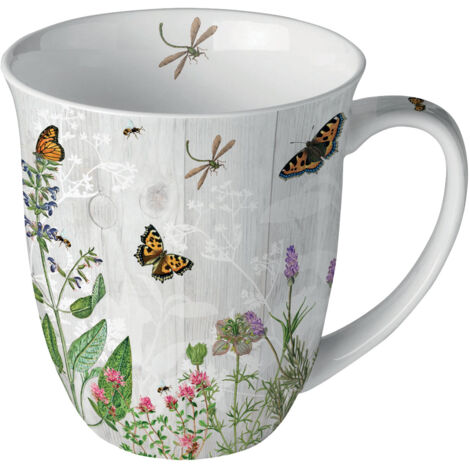 Tasse en Porcelaine Fine - Jardin bucolique