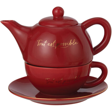 Théière fonte rouge 1.1L Dammann