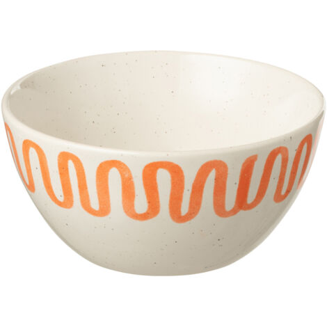 Bol courbe orange en porcelaine (1/3)