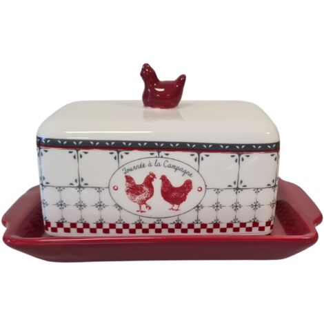 Boîte à Beurre En Céramique 'à La Française' - Conserve Le Beurre Frais 30 Jours, Lavable Au Lave-vaisselle, 250 G - 14