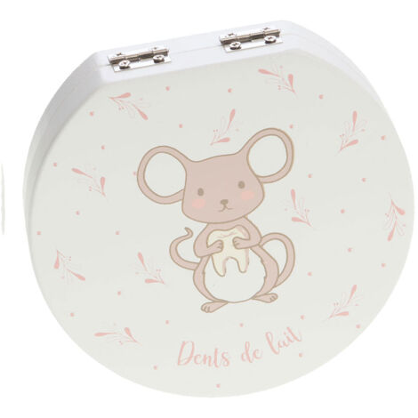 Boîte à quenottes petite souris vichy rose (1/4)