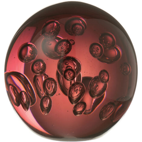 Presse-papier bordeaux bulles sulfure