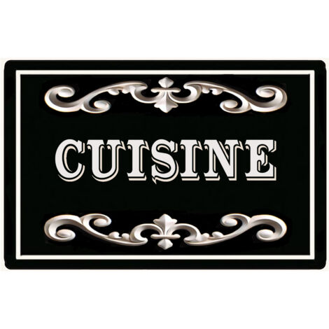 Plaque de porte en métal Cuisine