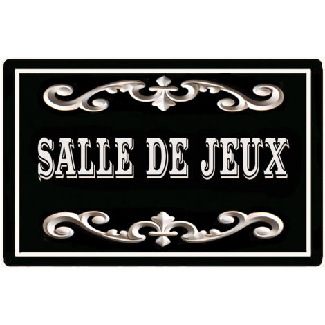 Plaque de porte en métal Salle de jeux (1/2)