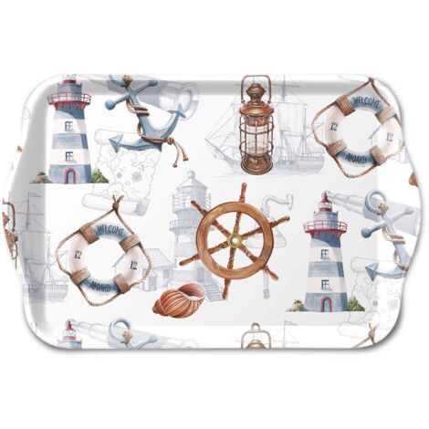 Petit plateau rectangulaire Bienvenue à bord (1/2)