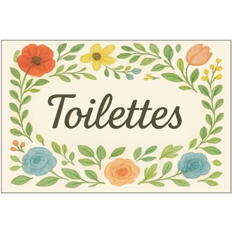 Plaque De Porte Toilettes Visiteurs, 170x50 Mm (17x5 Cm), Adhésif Aspect Aluminium Brossé | Leroy Merlin