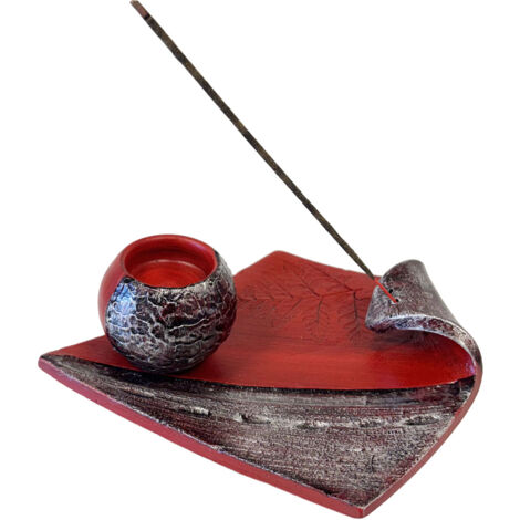 Porte-encens artisanal pour bâtons, cônes et charbon rouge (1/2)