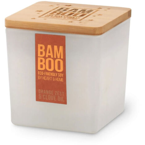 Grande bougie Bambou Zeste d'orange et clou de girofle (1/3)