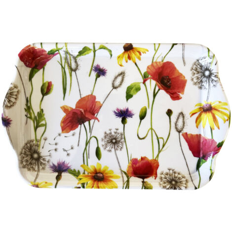 Mini plateau vide poche rectangulaire Prairie de coquelicots