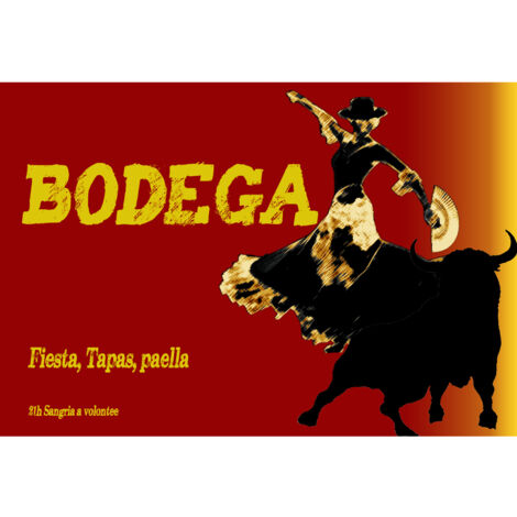 Plaque métallique déco Bodega by Cbkreation (1/2)
