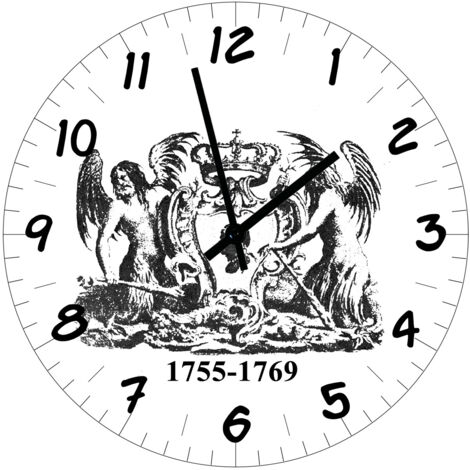 Horloge en verre Drapeau Nation Corse (1/2)