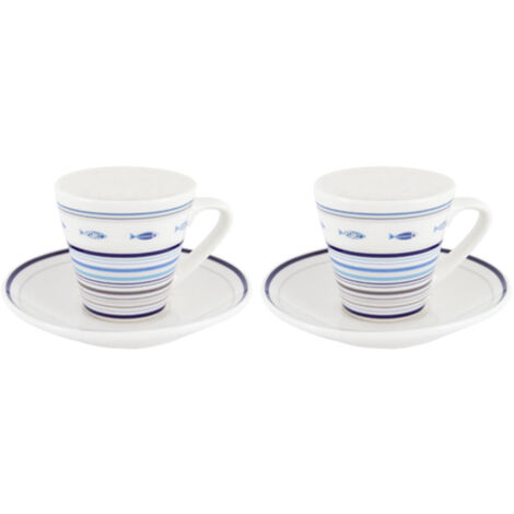 Duo de tasses à expresso rose des vents (1/2)