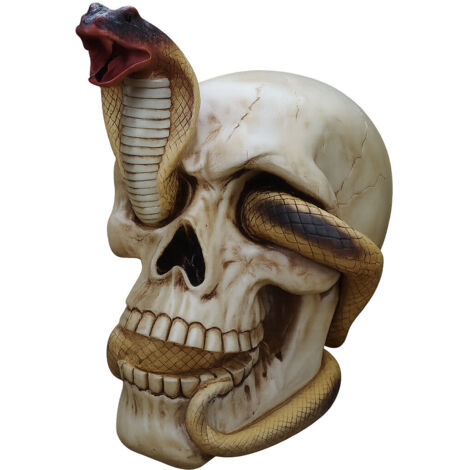 Figurine crâne avec cobra 20,5 cm (1/2)