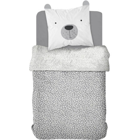 Today Funny2.6 Parure de lit gris enfant 140x200 cm (1/4)