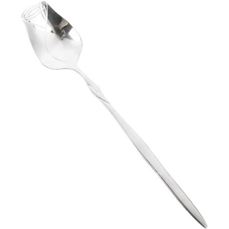 Cuillère bouton de rose en inox argenté (1/2)