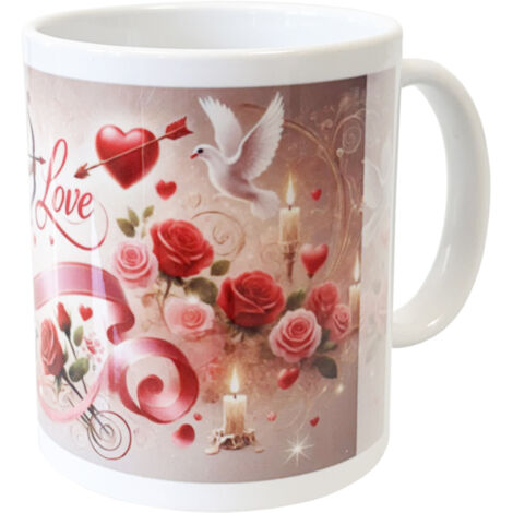 Mug en céramique blanche Cupidon - Collection Saint-Valentin (1/2)