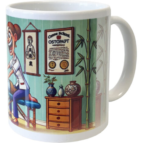 Mug en céramique blanche Ostéopathe (1/3)