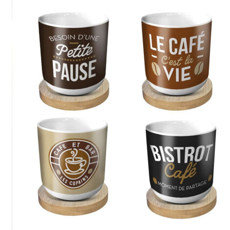 Coffret de 4 tasses à café sans anse (1/3)