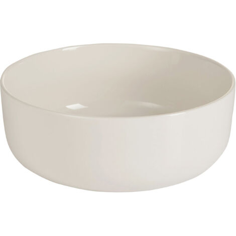 Grand bol à rebord en porcelaine blanche (1/2)