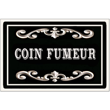 Plaque de porte en métal Coin fumeur (1/2)