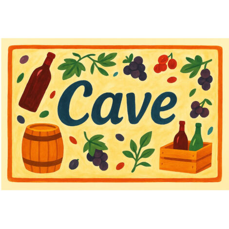 Plaque de porte en métal Cave (1/2)