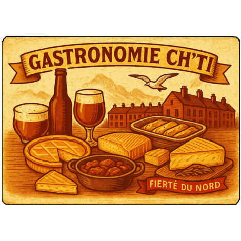 Planche à découper gastronomie chti 28,5 x 20 cm