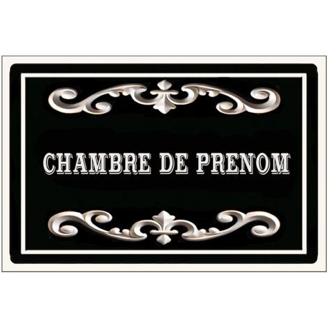 Plaque de porte en métal chambre personnalisable