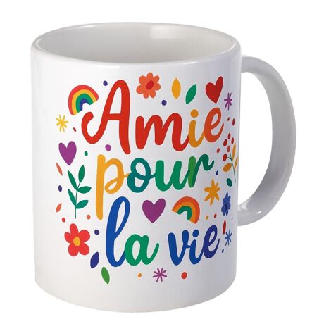 Mug en céramique amie pour la vie 35 cl (1/2)