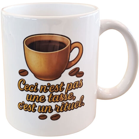 Mug en céramique ceci nest pas une tasse, cest un rituel (1/2)
