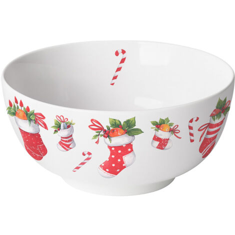 Bol en porcelaine fine chaussettes de Noël  0,40 L