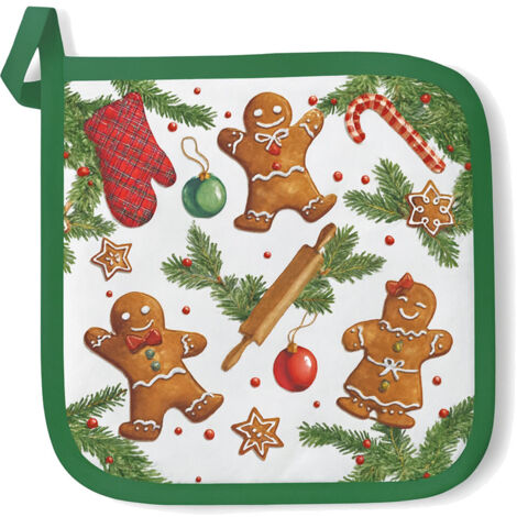 Manique de cuisine biscuits de Noël  20 x 20 cm (1/2)