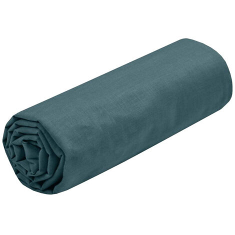Drap housse uni 140 x 190 cm  Eucalyptus (1/4)