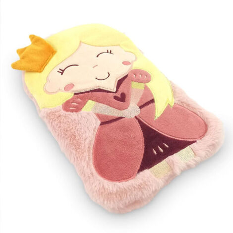 Bouillotte enfant princesse en fourrure rose (1/3)
