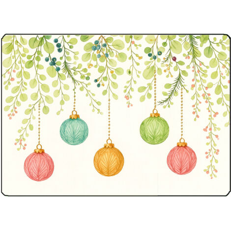 Planche à découper boules de Noël aquarelle 28,5 x 20 cm (1/2)