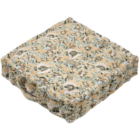 Coussin de sol fleuri coton 40 cm