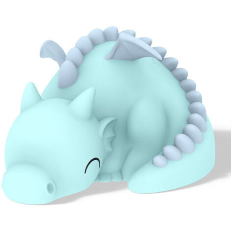 Veilleuse rechargeable souple dragon bleu (1/5)