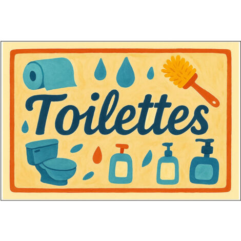 Plaque de porte métal toilettes
