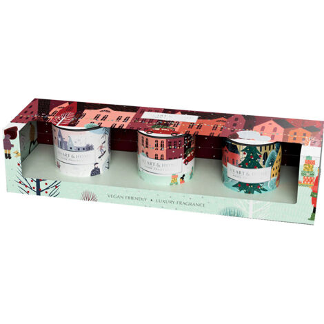 Coffret de 3 mini bougies Noël Heart and Home (1/5)