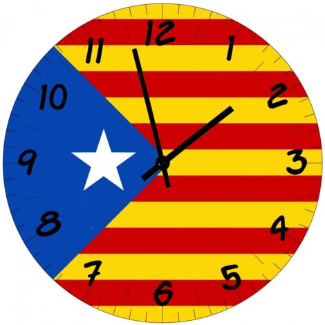 Horloge murale drapeau catalan CBKréation Verre 29 cm (1/2)