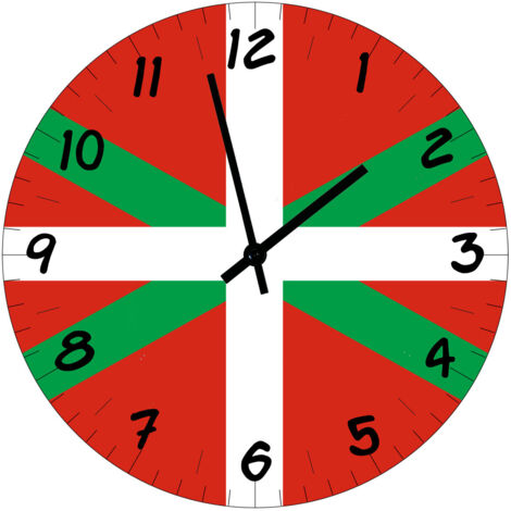Horloge Murale Drapeau Basque CBKréation Verre 29 cm (1/2)