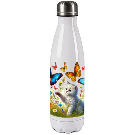 Bouteille Isotherme Petit Chat avec Lunettes