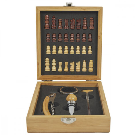Coffret Sommelier et jeu d'échecs La chaise longue Naturel (1/5)
