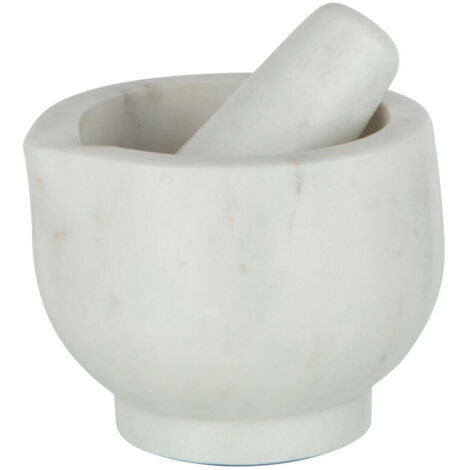 Mortier et pilon en marbre blanc (1/2)